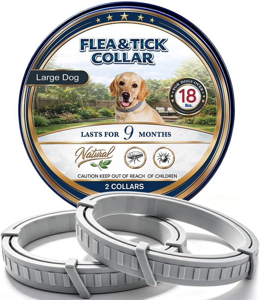 Flea Collar for Dogs Large, Tick and Flea Collar for Dogs, 2P