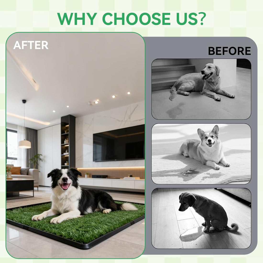Dog Grass Pad with Tray,23.6"x35" Dog Litter Box,Artificial Turf