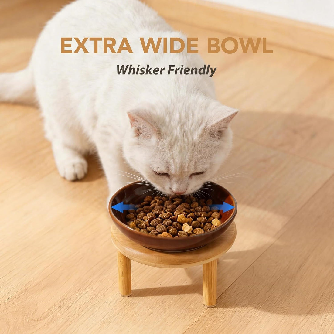 Havniva Elevated Cat Bowls Raised Ceramic Cat Bowl