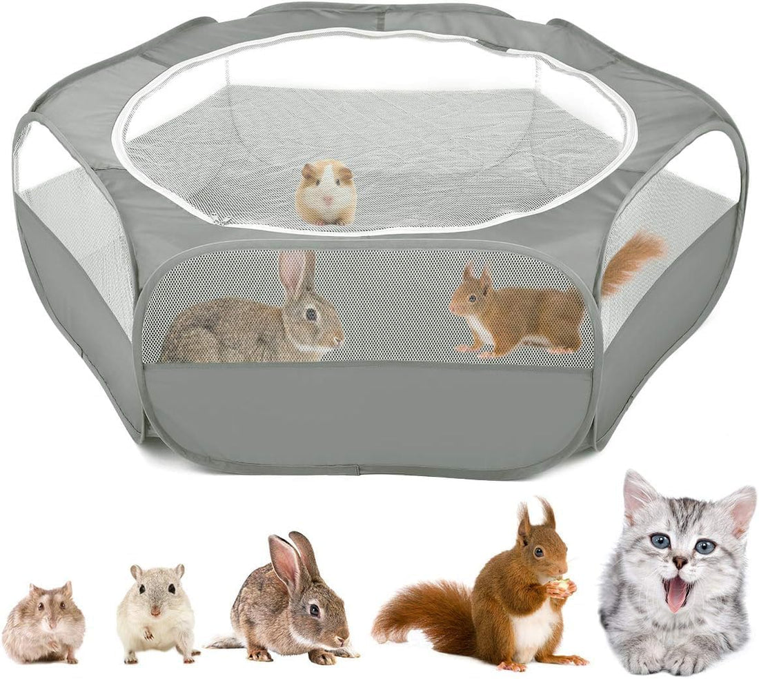 VavoPaw Small Animal Playpen, Chicken Brooder Box with Cover Top