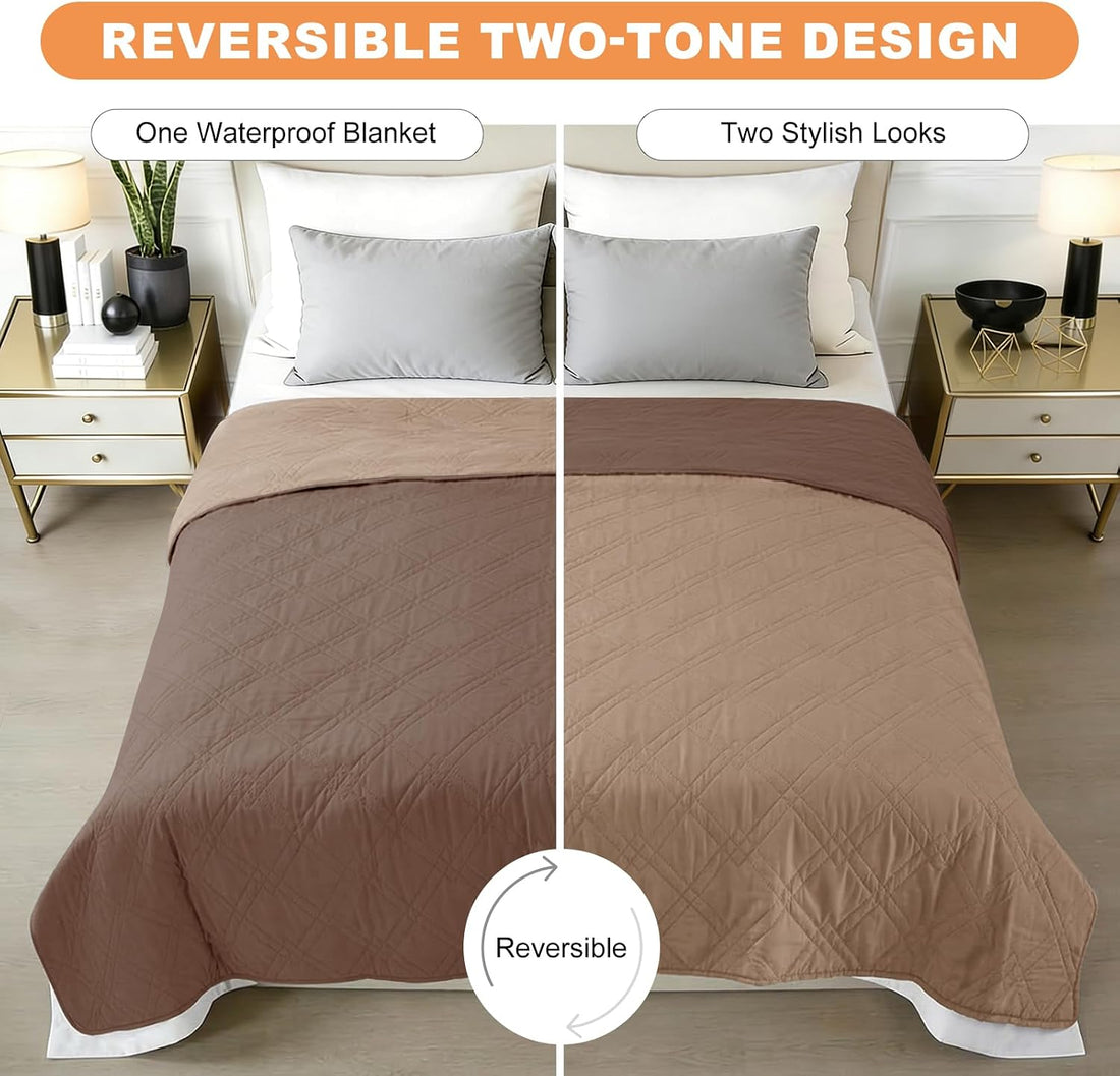 Waterproof 7 Layer Reversible Couch Covers for Dogs Bed Blanket