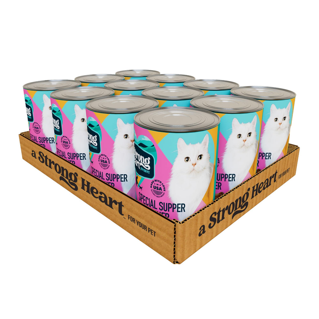 A Strong Heart Canned Wet Cat Food, Special Supper Dinner