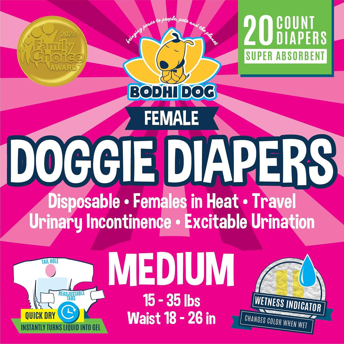 Bodhi Dog Disposable Female Dog Diapers