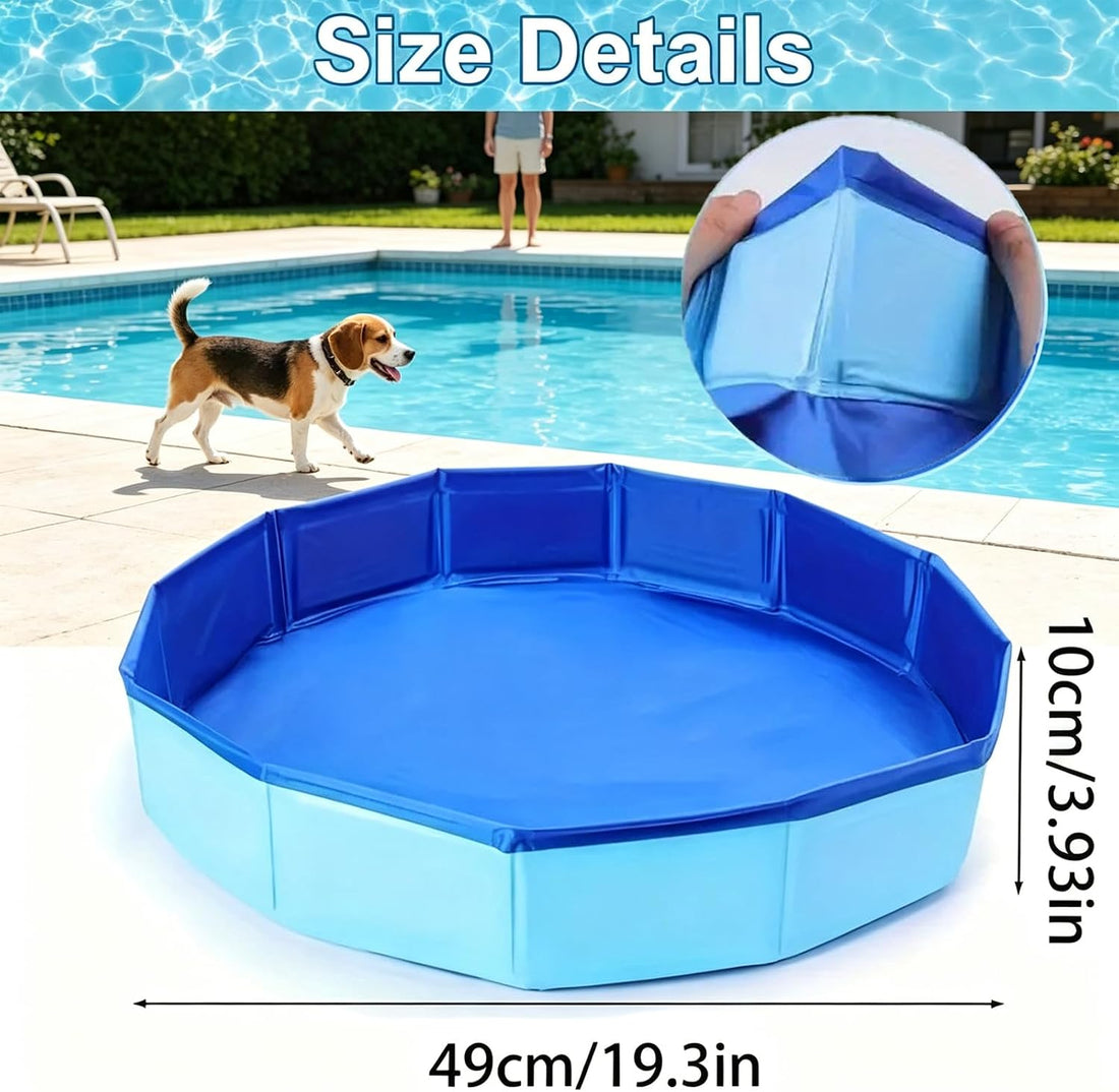 20" Portable Dog Bathtubs, Foldable Paddling Pool for Small Dogs