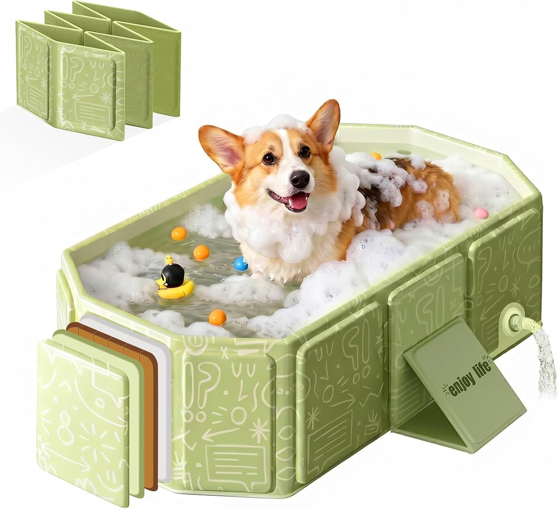 Foldable Dog Bathtub for Small to Medium Dogs & Cats
