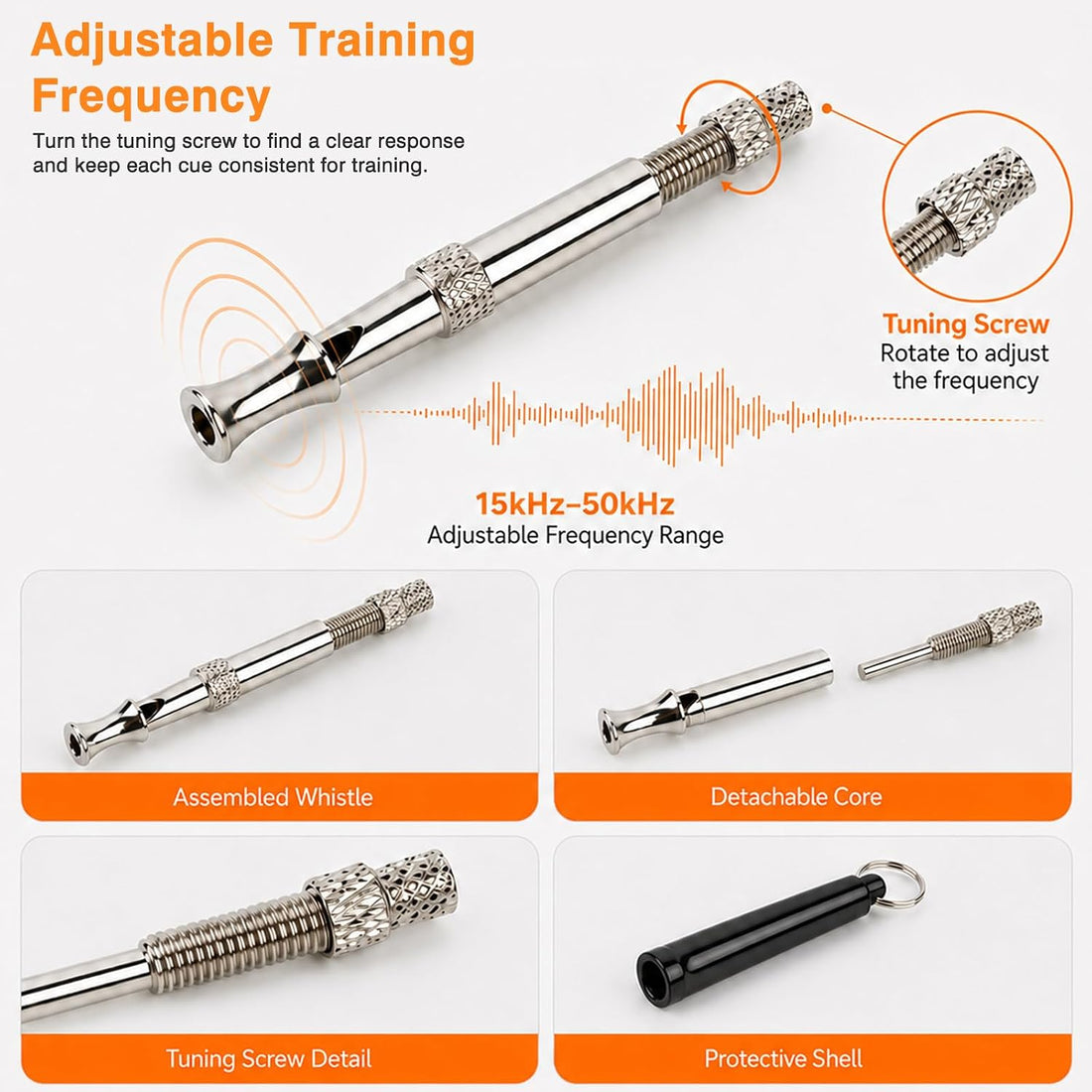2‑Pack Dog Whistle Ultrasonic Silent, Dog Training Whistle for Recall