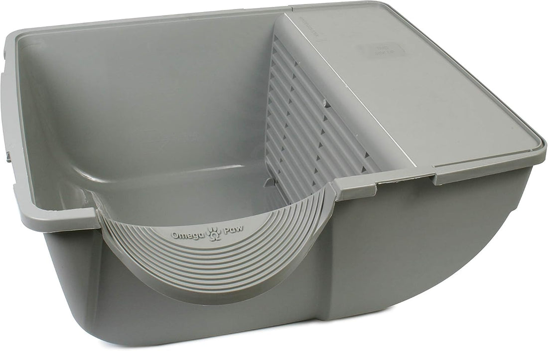 Omega Paw Roll 'n Clean Self Cleaning Litter Box, Brown, Large