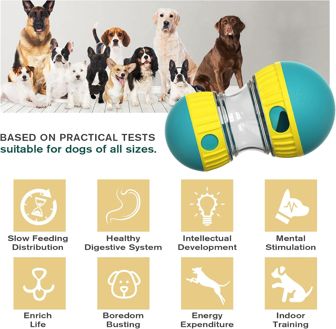 BSISUERM Dog Puzzle Toy Adjustable Treat Dispensing Ball Food