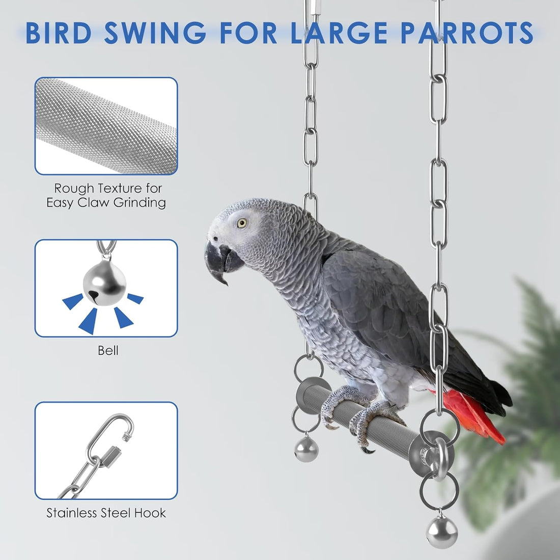 DBNESS Stainless Steel Large Bird Swing