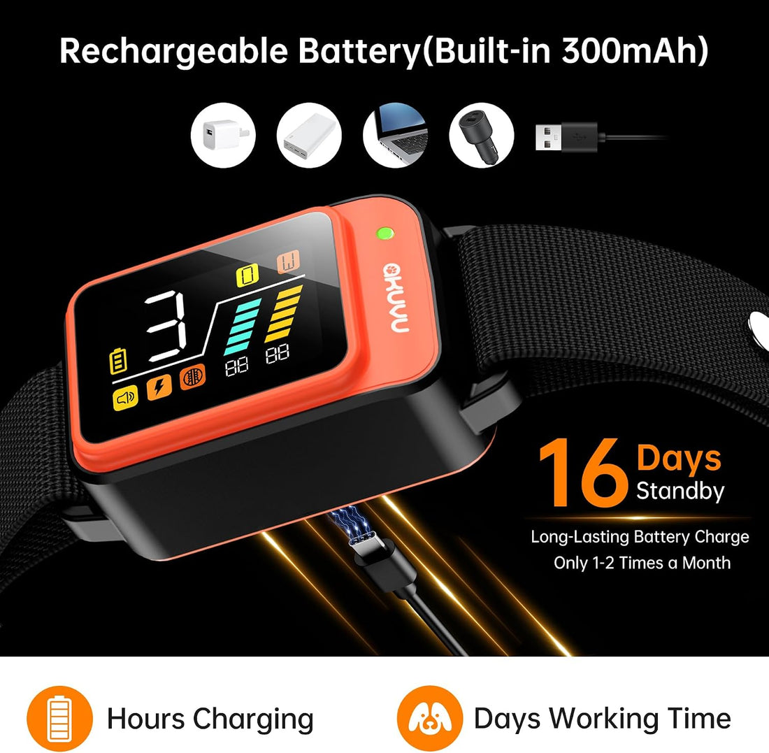 Dog Bark Collar-Rechargeable Smart Barking Collar- Anti Bark Training