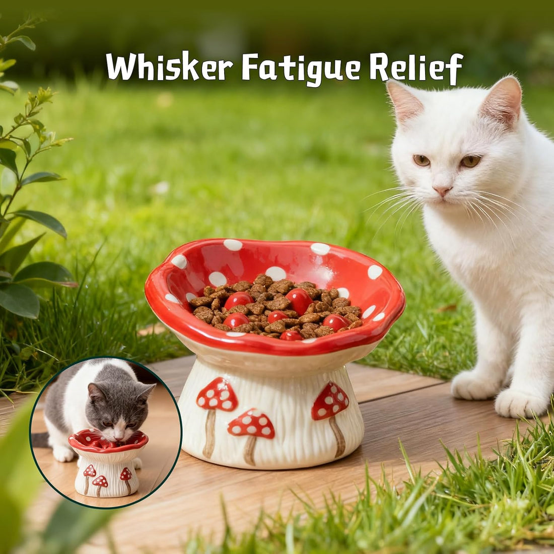Cat Slow Feeder Bowl, Ceramic Slow Feeder Cat Bowls