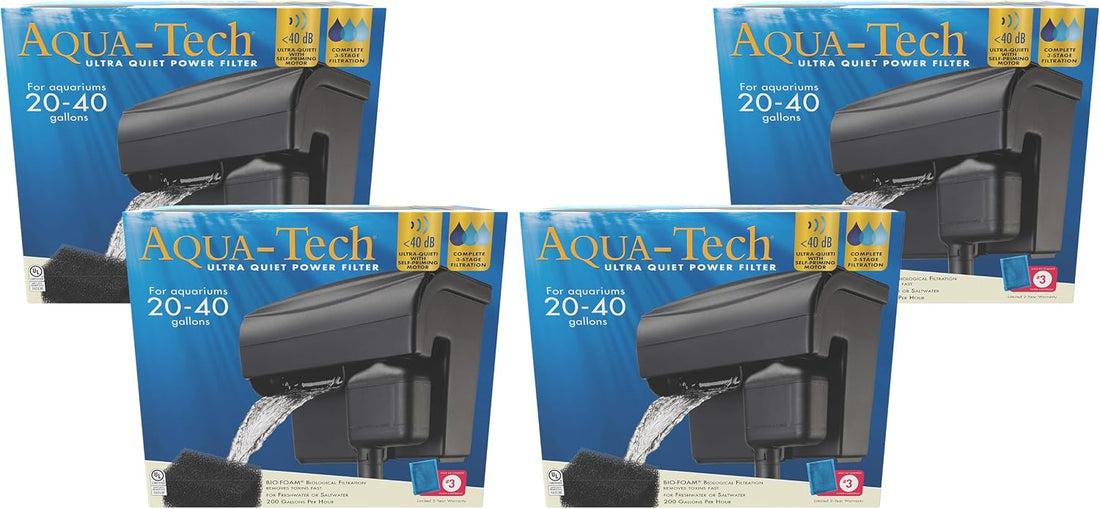 Aqua-Tech Ultra Quiet Power Filter For Aquariums, 10-20 Gallon