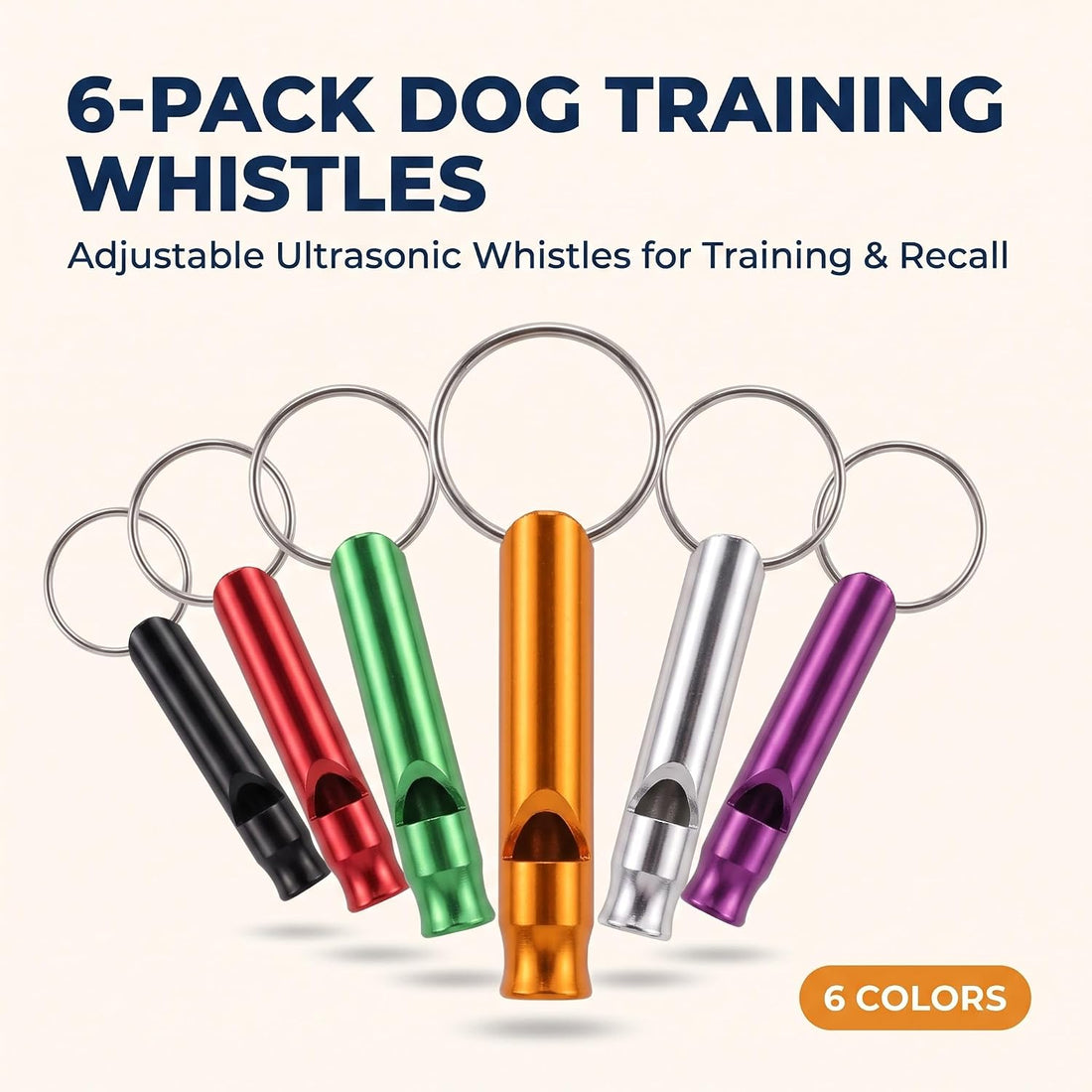 6Pcs Ultrasonic Dog Training Whistle