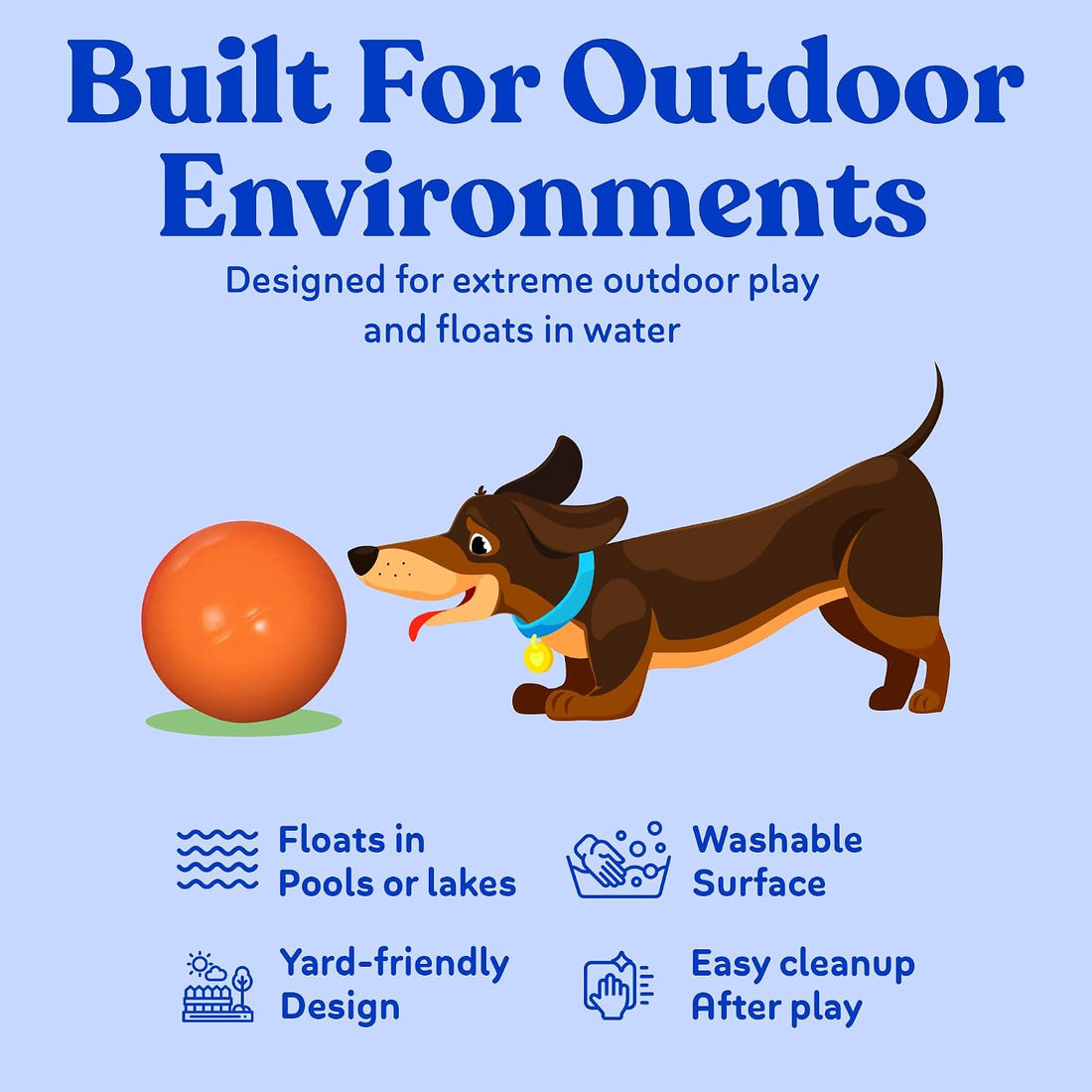 Doggie Dooley Virtually Indestructible Dog Ball - 10 Inch