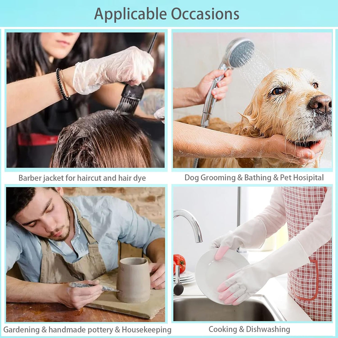 Gliitatu Dog Grooming Smock Barber Jackets for Women Men Professional