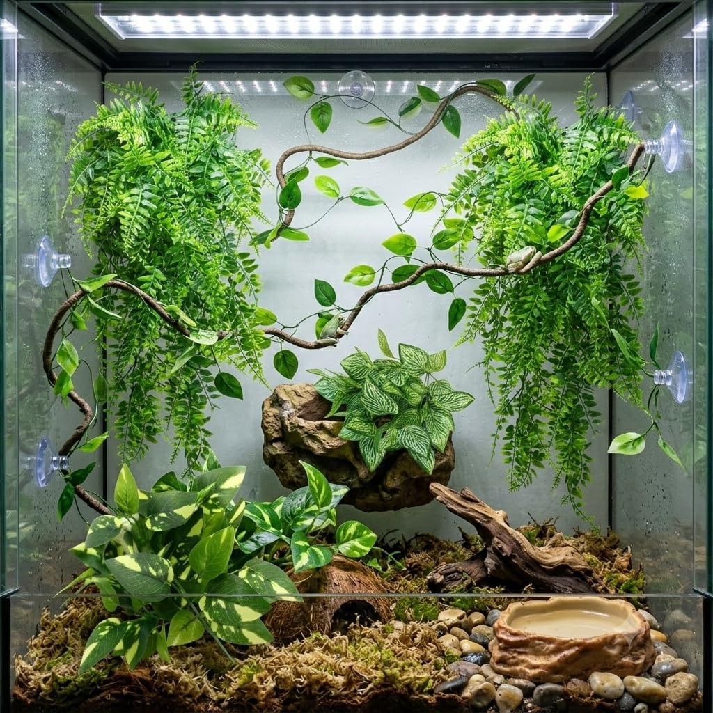 Reptile Plants for Terrarium, Bearded Dragon Tank Accessories