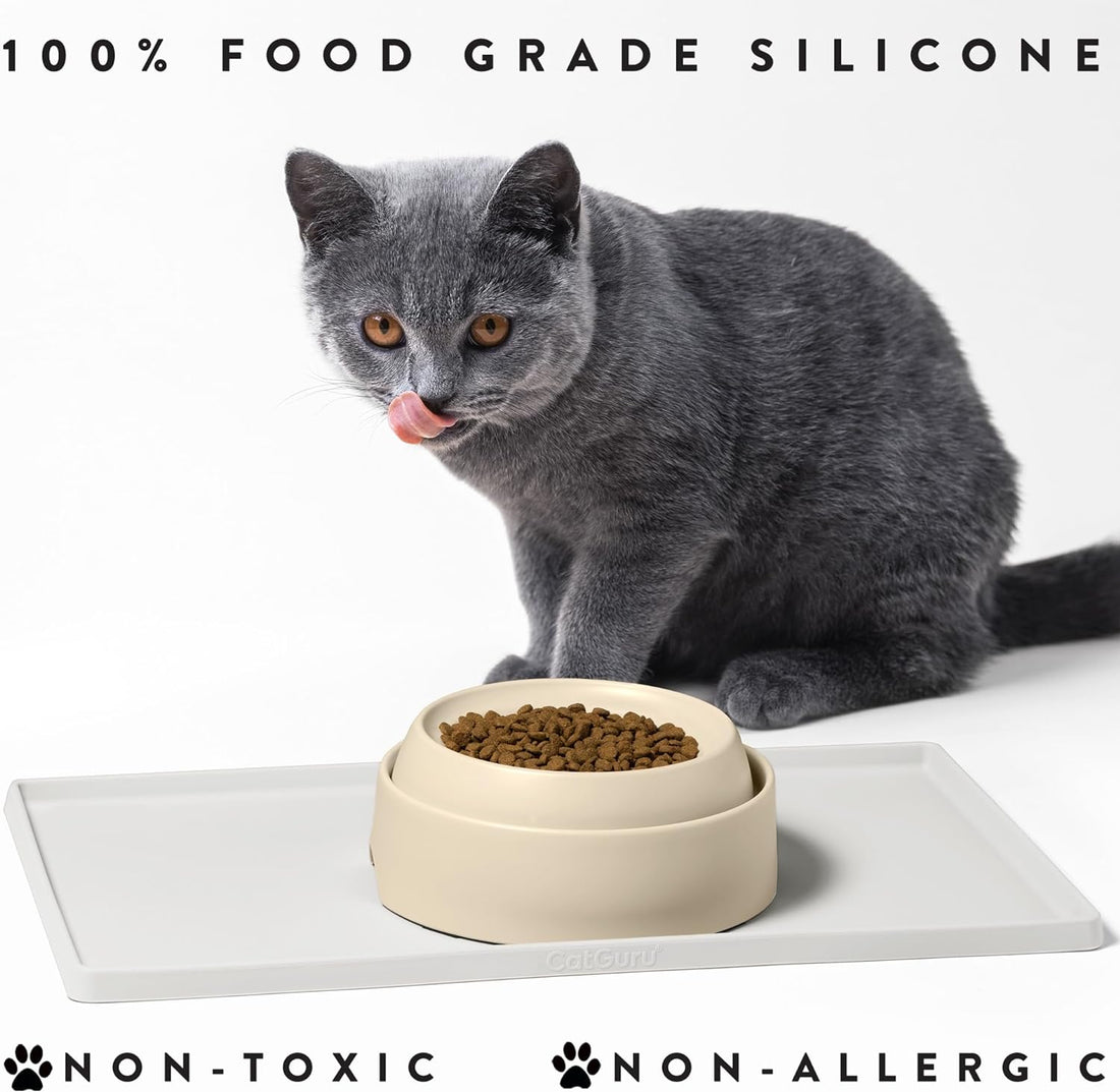 CatGuru Cat Food Mat, Small & Large Pet Placemat