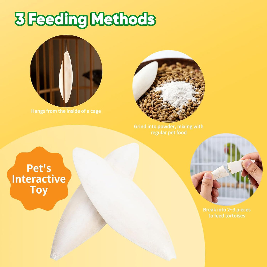 Amzey 12 Pack Cuttlebone for Birds