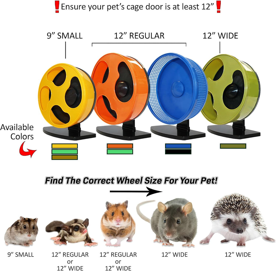 Silent Runner Wheel - 9" Regular - Exercise Wheel (Yellow)