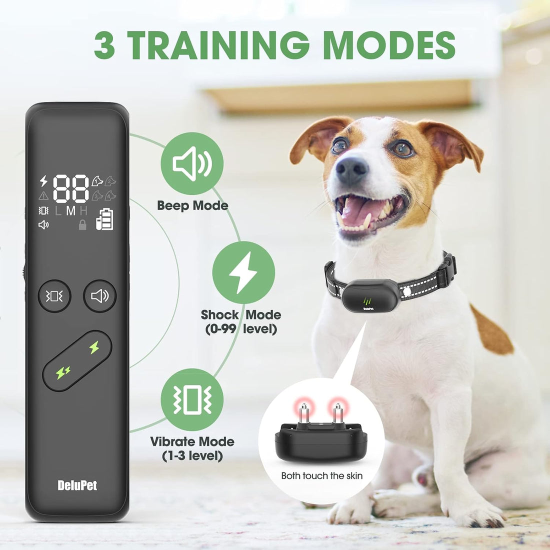 Dog Shock Collar, Electric Dog Training Collar with Remote