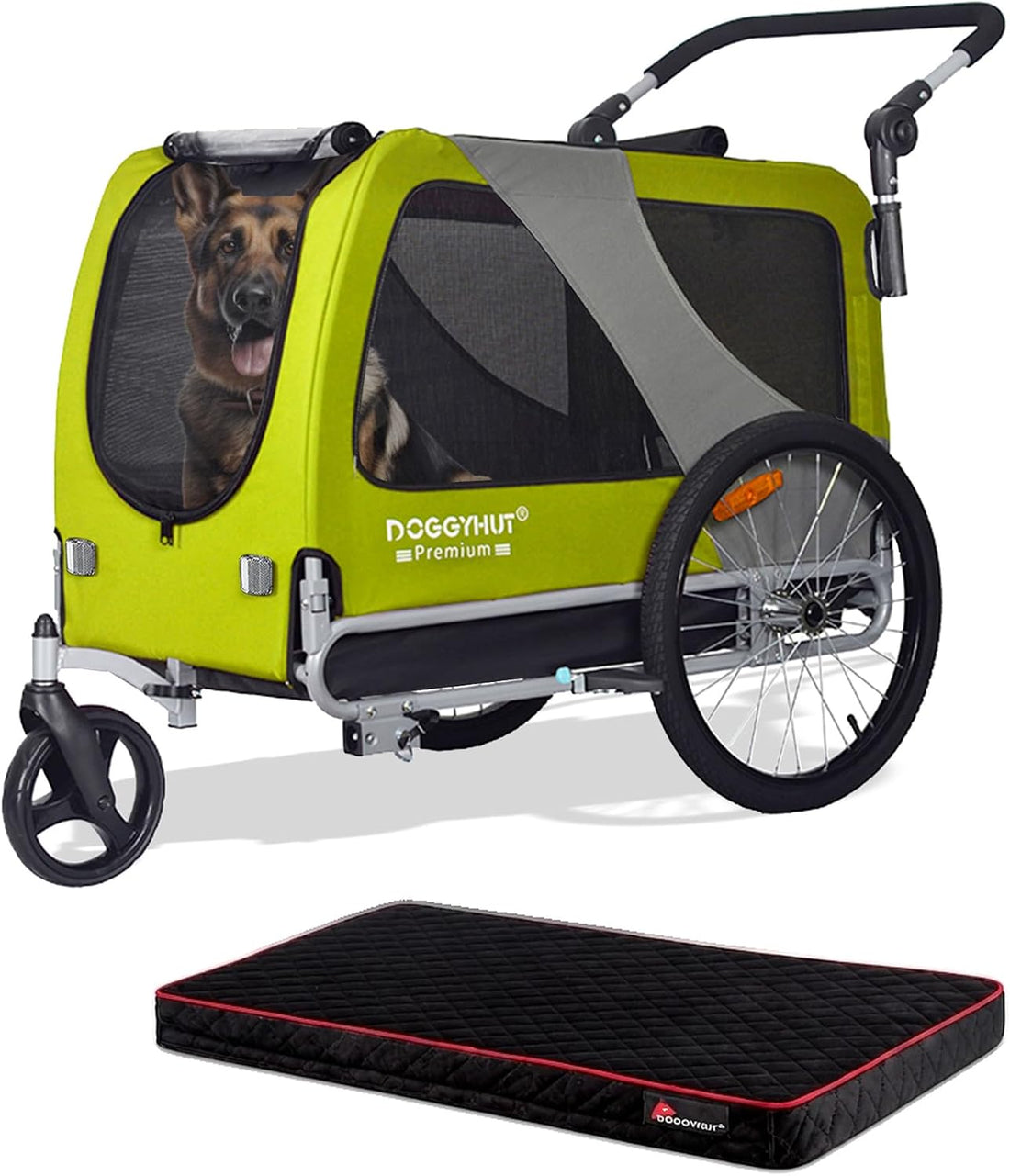 DOGGYHUT® Premium Pet Bike Trailer with Mattress