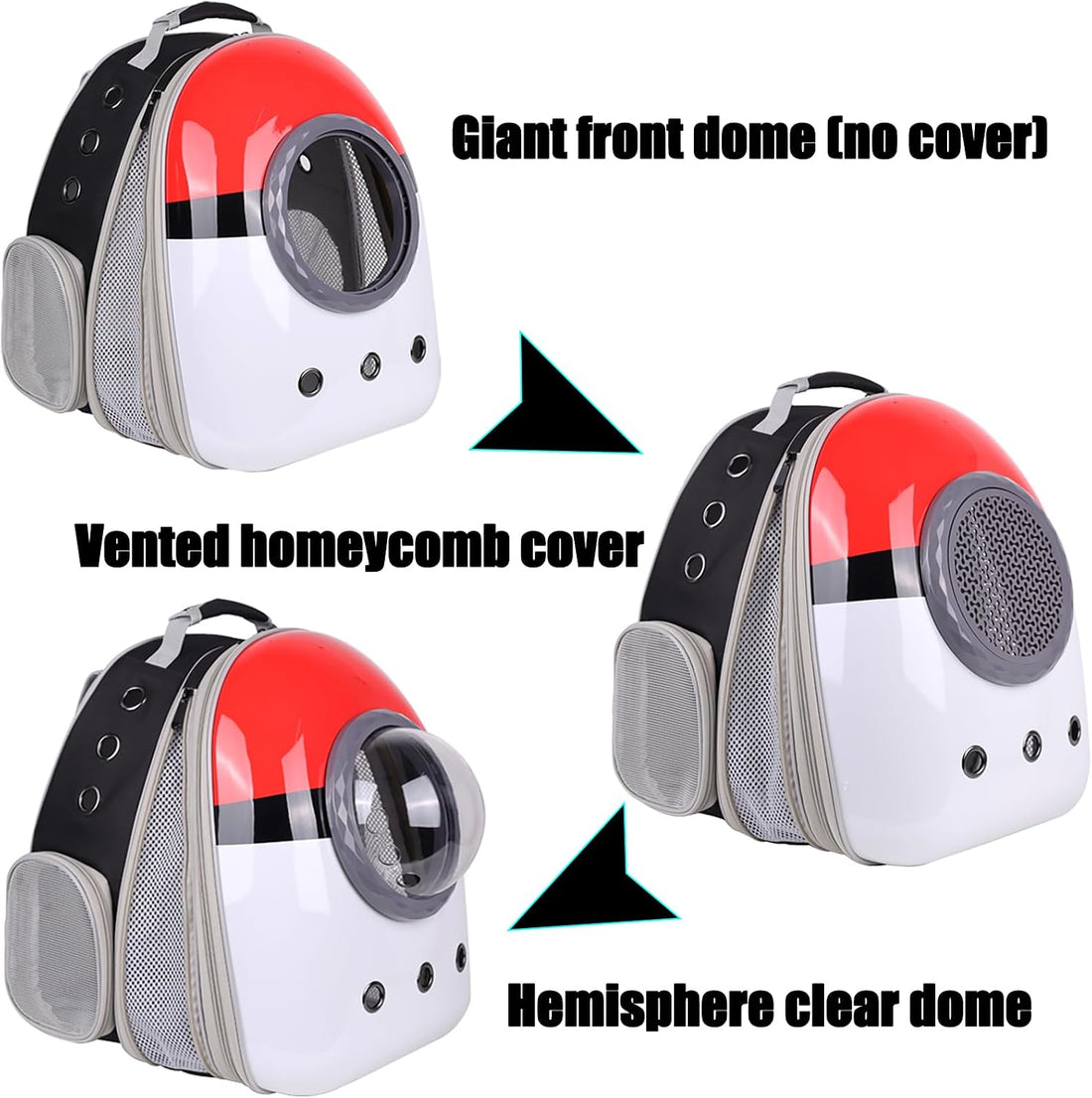 Large Cat Backpack Carrier, Front Extension with Space Capsule Bubble
