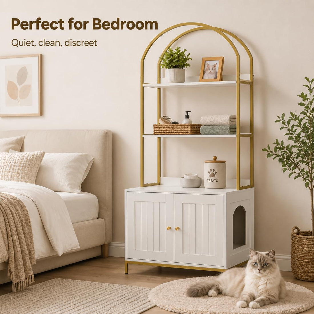 Homhedy Cat Litter Box Enclosure