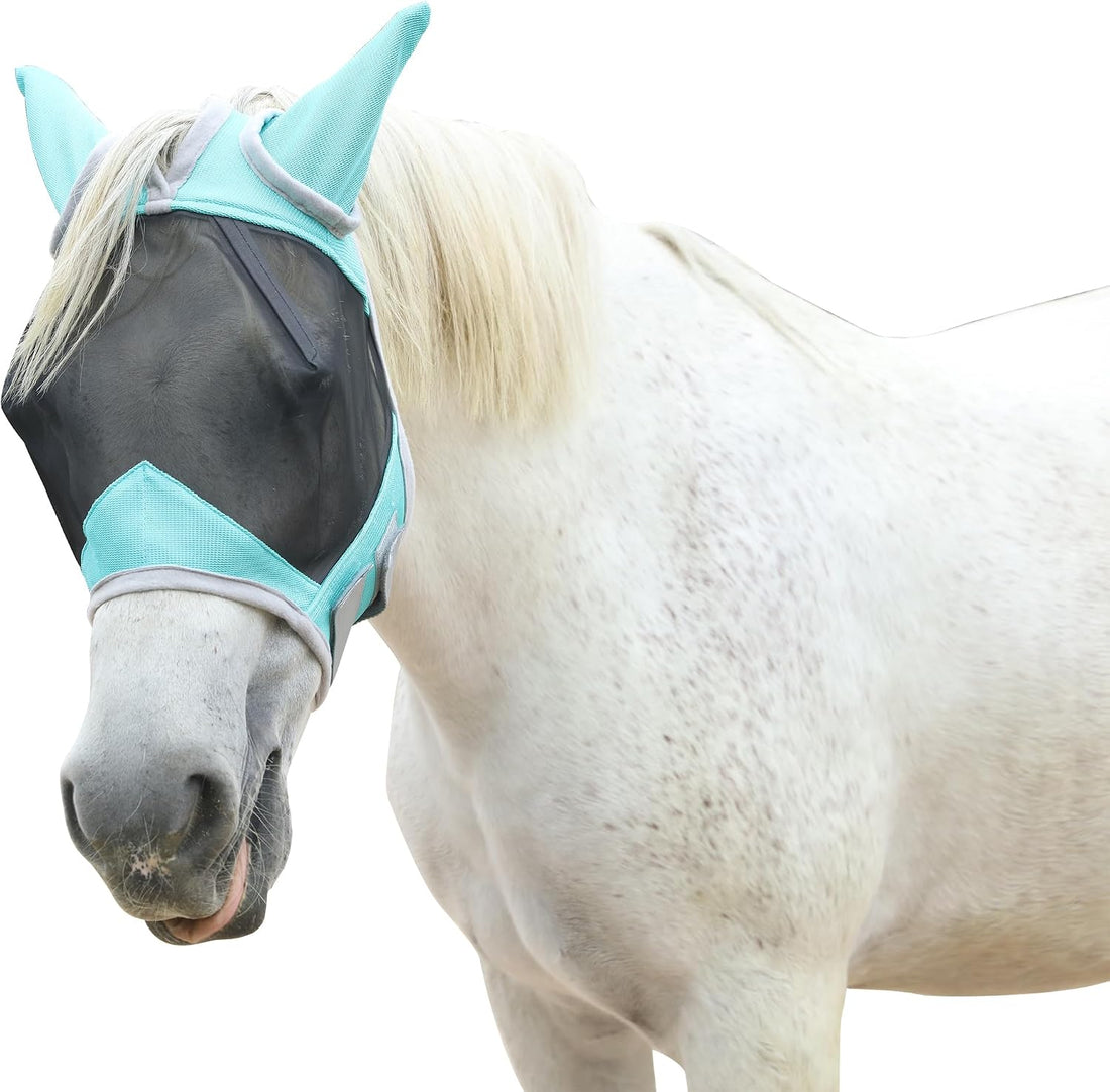Horse Fly Mask with Ears, Breathable Fine Mesh