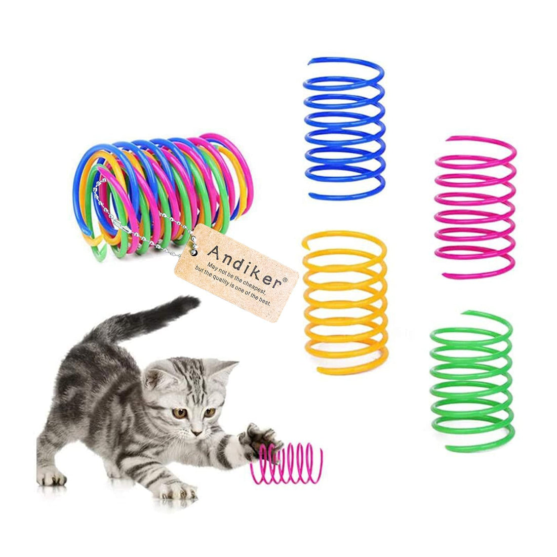 Andiker Interactive Cat Spiral Creative Spring Toy to Kill Time