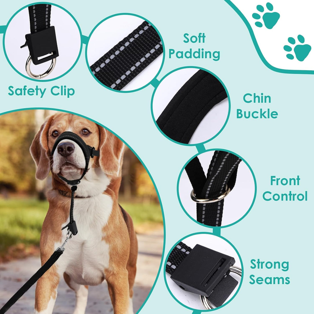 Dog Headcollar, Anti-Pull Dog Collar
