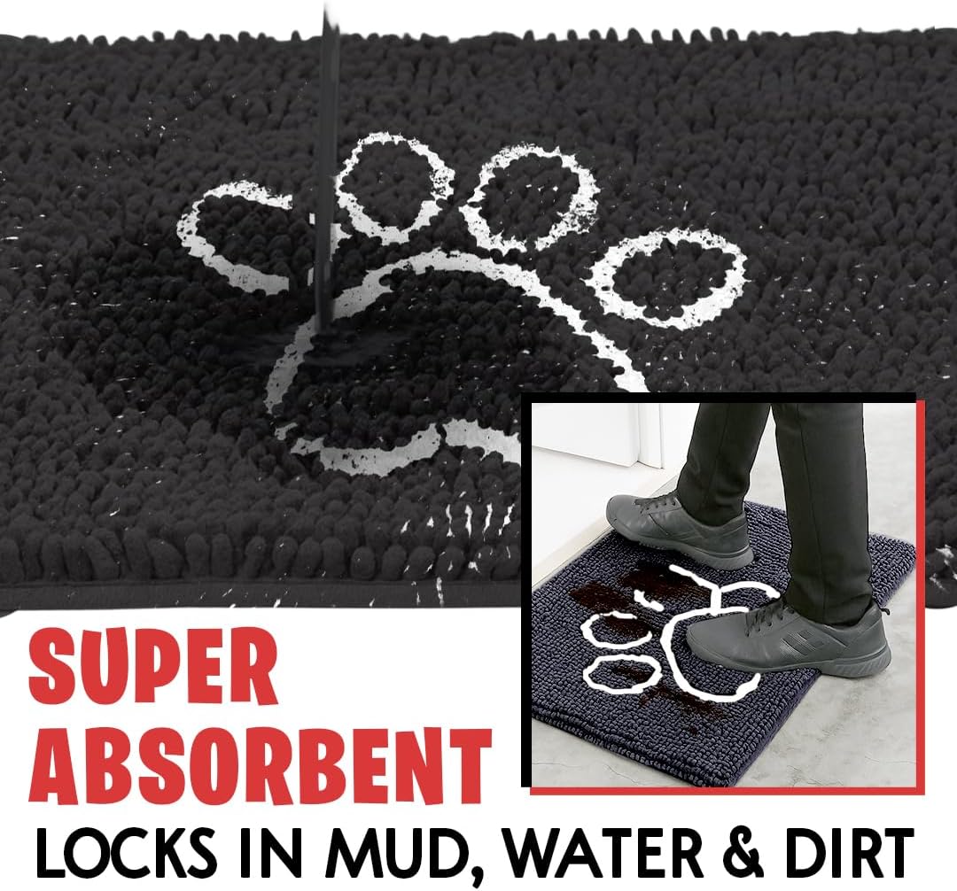 MUDGUARD MAT® Dog Door Mat with Paw Design for Muddy Paws