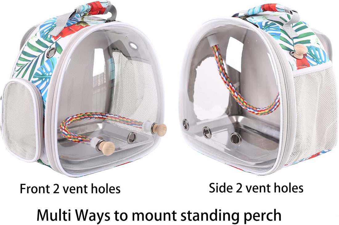 Bird Carrier Backpack with Rope Perch