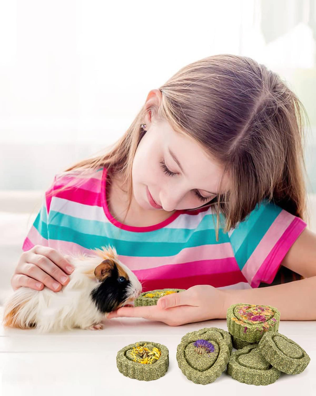 Sofier 12Pcs Timothy Hay Treats Rabbit Toys Bunny Toys Guinea Pig