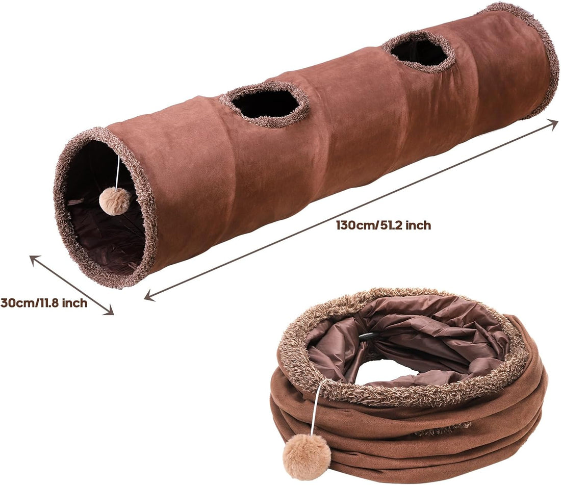 ZENFUN 51"x 12" Collasiple Cat Play Tunnel, Cats Tubes and Tunnels