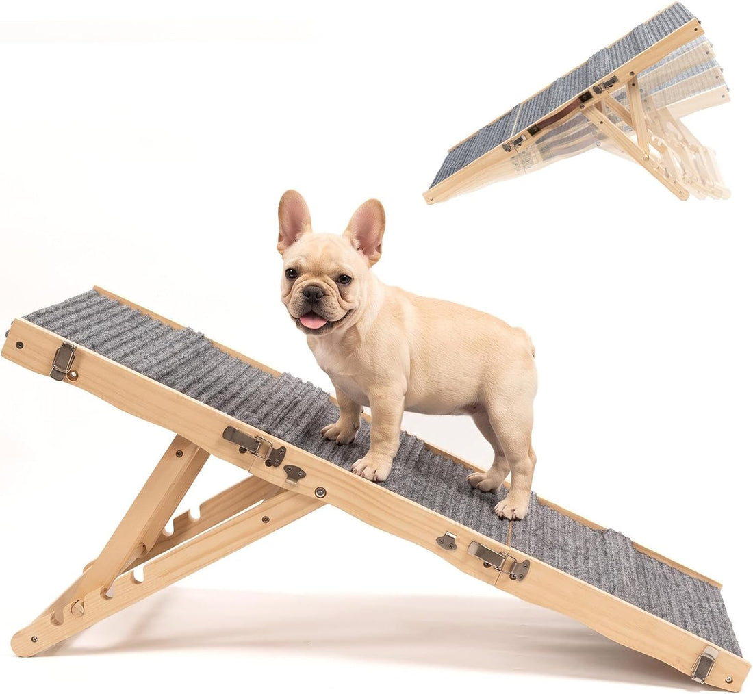 Wooden Dog Ramp for Couch, Small Dog Ramp for Bed Sofa