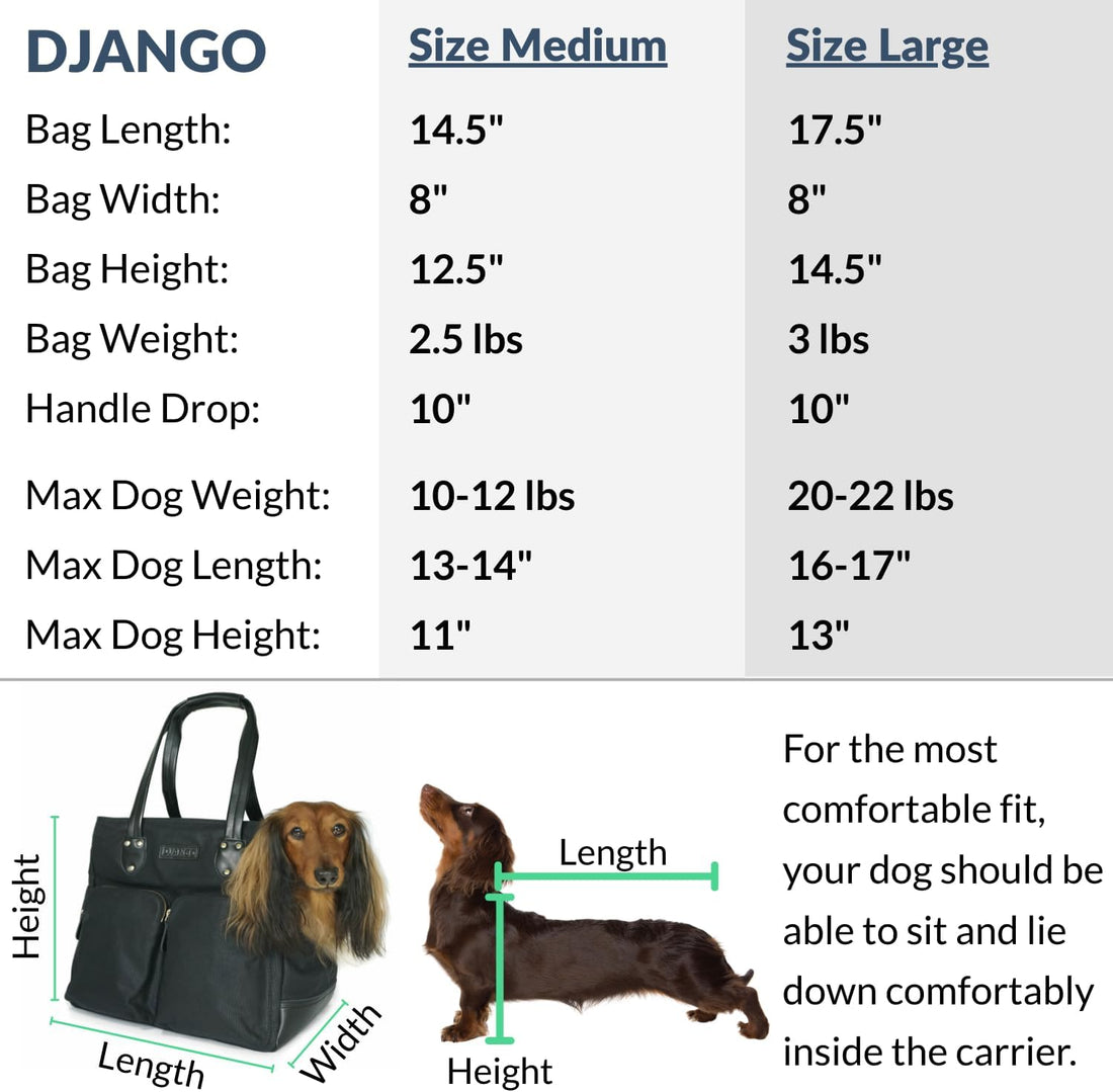 DJANGO Dog Carrier Tote Bag for Small Dogs, Supportive Base - Navy