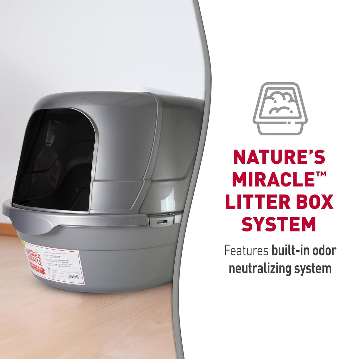 Nature’s Miracle Hooded Flip Top Litter Box for Cats