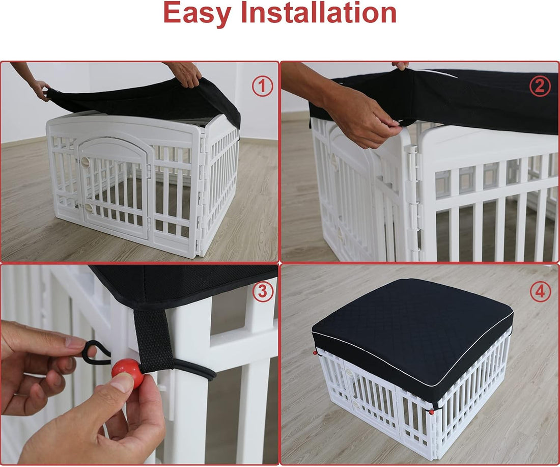 Dog Pen Cover Dog Playpen Cover for Pets,Provide Shade and Security