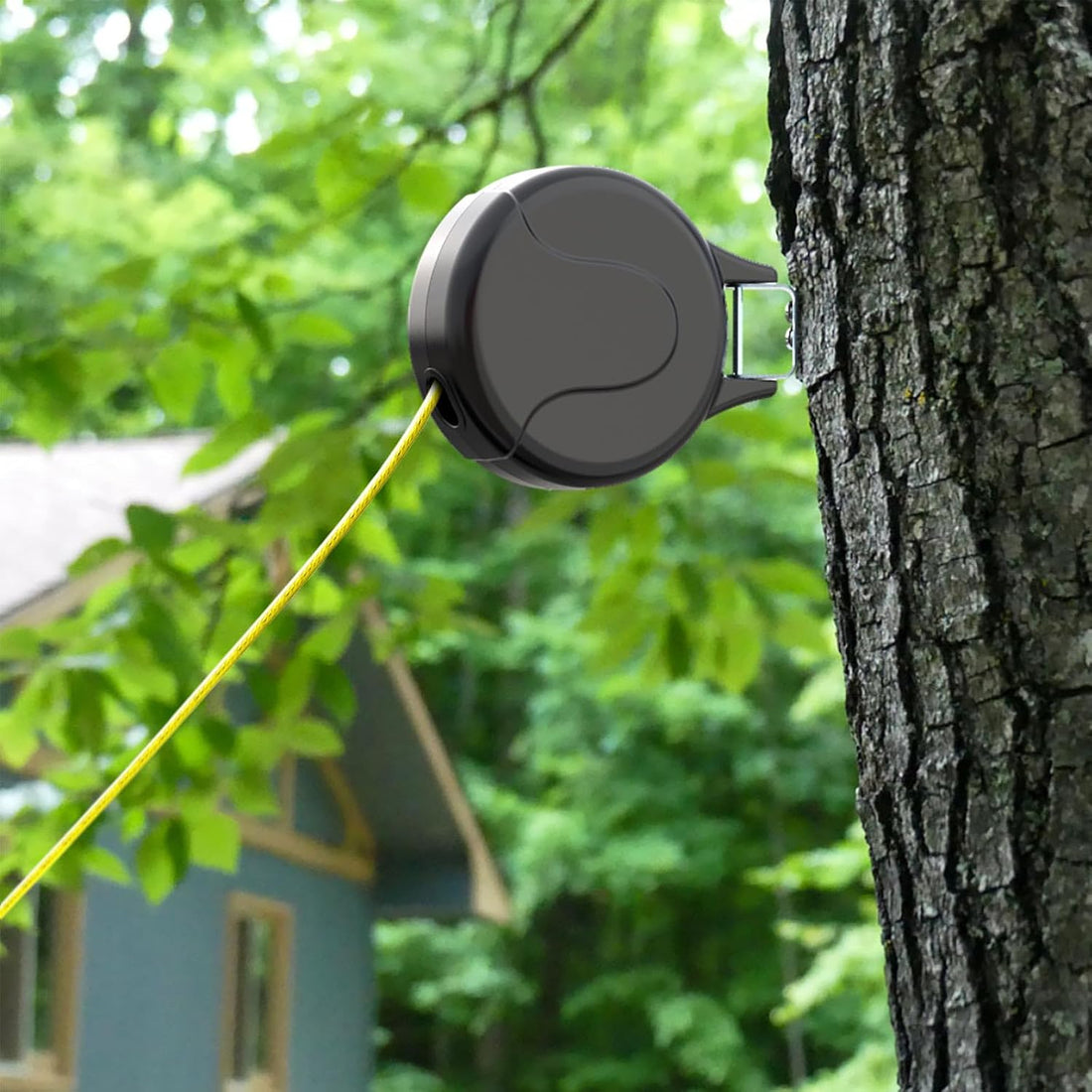 30ft Wall Mount Retractable Dog Tie Out Cable for Small to Large Dogs