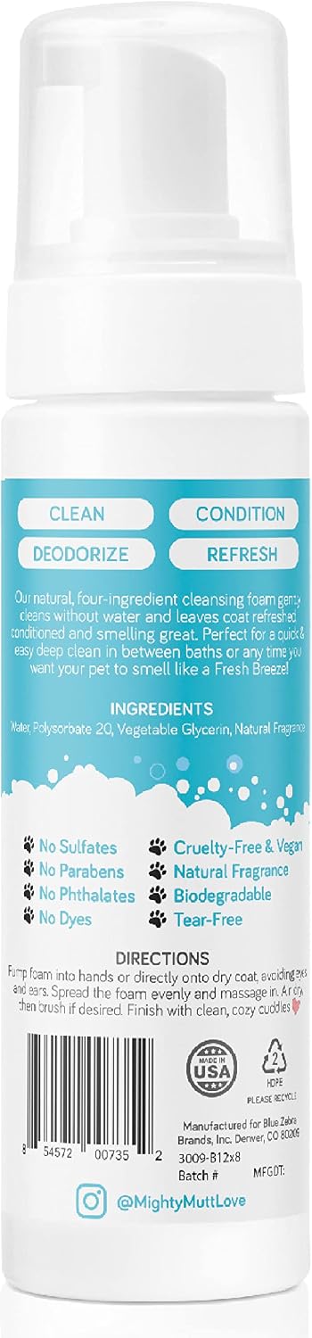 Mighty Mutt Hypoallergenic Waterless Dog Shampoo
