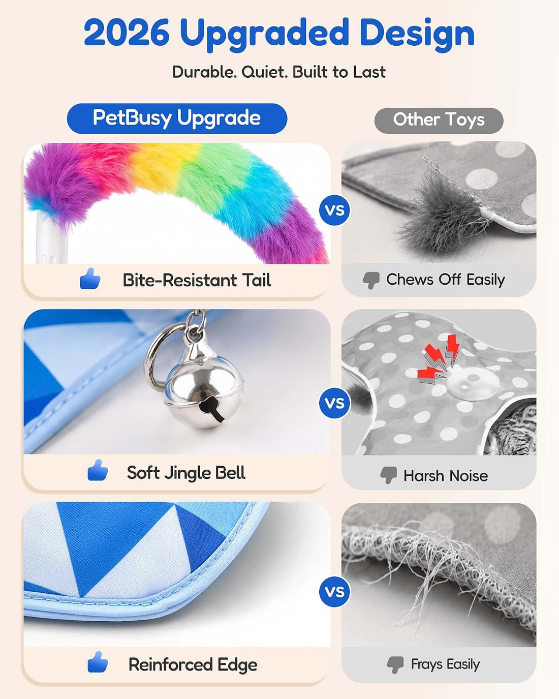 PetBusy Smart Interactive Cat Toys for Indoor Cats Chasing