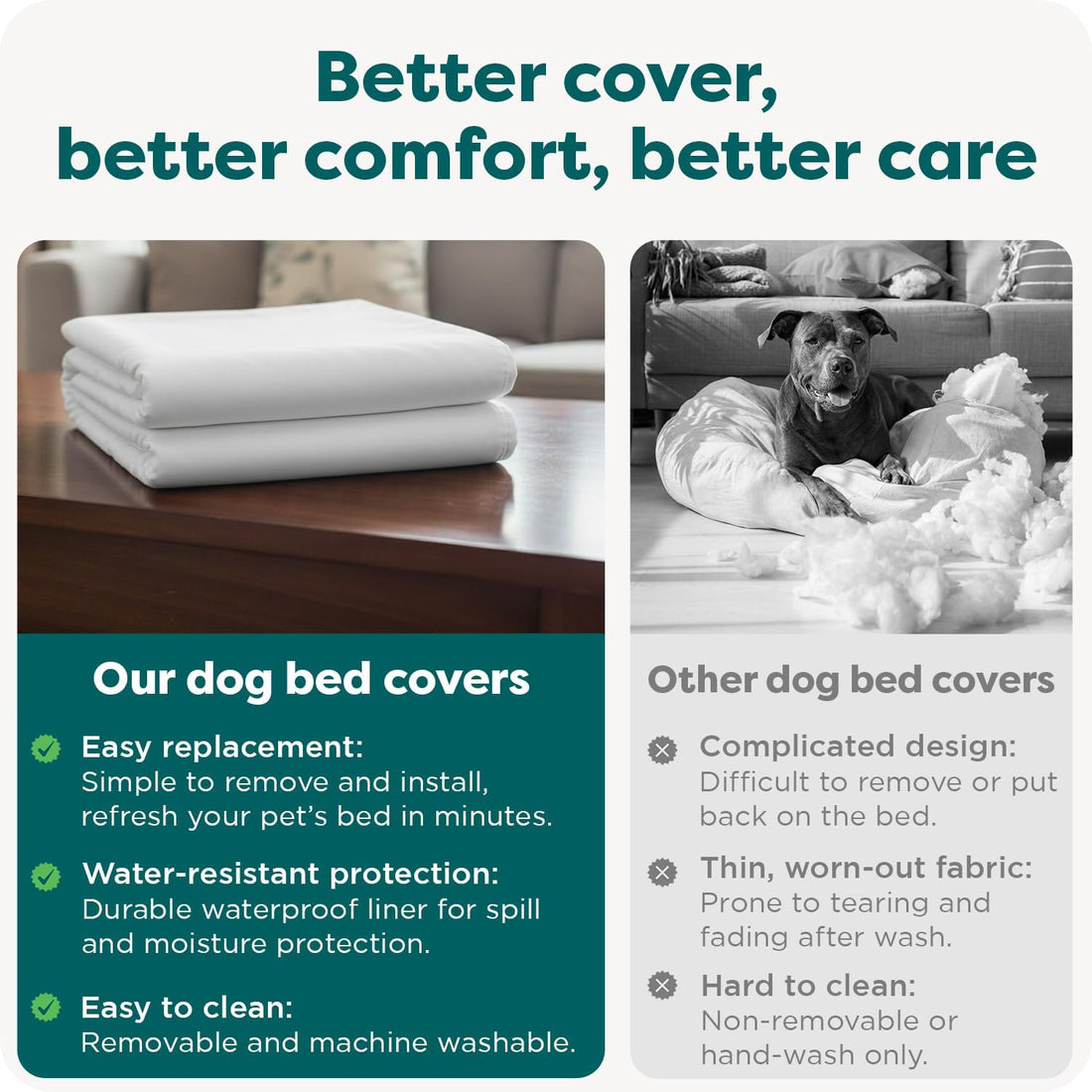 FurHaven Dog Bed Liner for Large Dogs