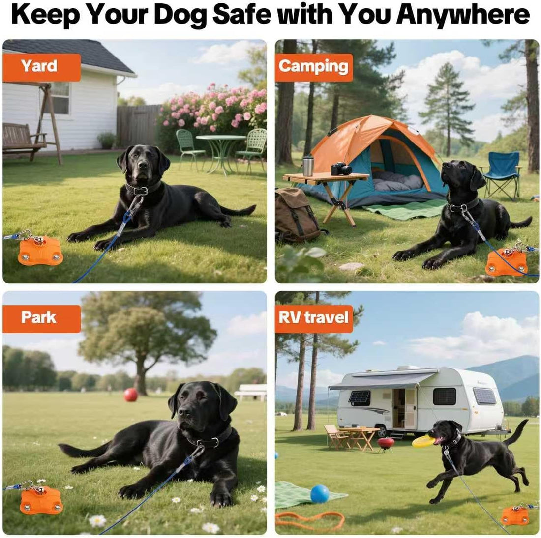 MOLANZ Heavy Duty Dog Tie Out Stake for Outside