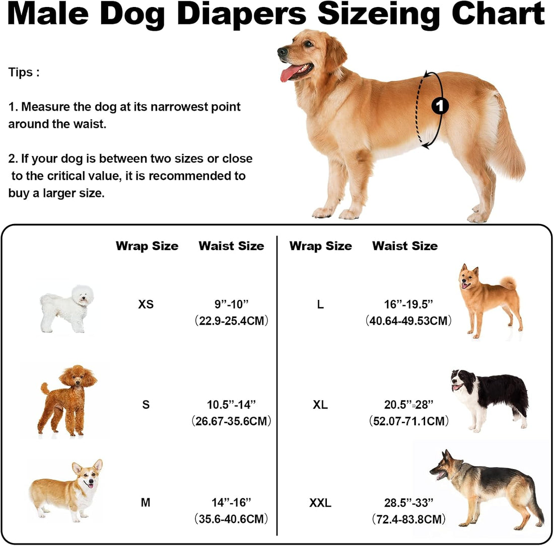 Washable Dog Diapers Male Reusable