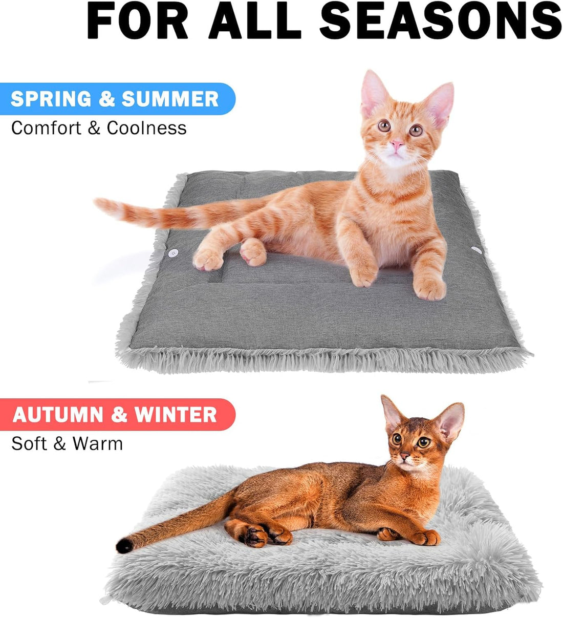 SCENEREAL Self-Warming Cat Bed Mat for Cats Small Dogs