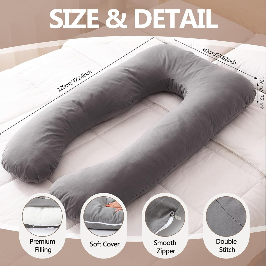 Mifoci Dog Sleeping Pillow for Large & Medium Dogs Calming Body Pillow