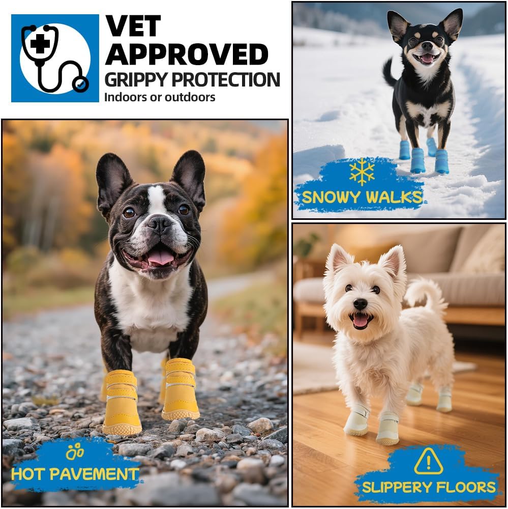 Dog Shoes for Small Dogs, Breathable Dog Boots Paw Protector for Hot