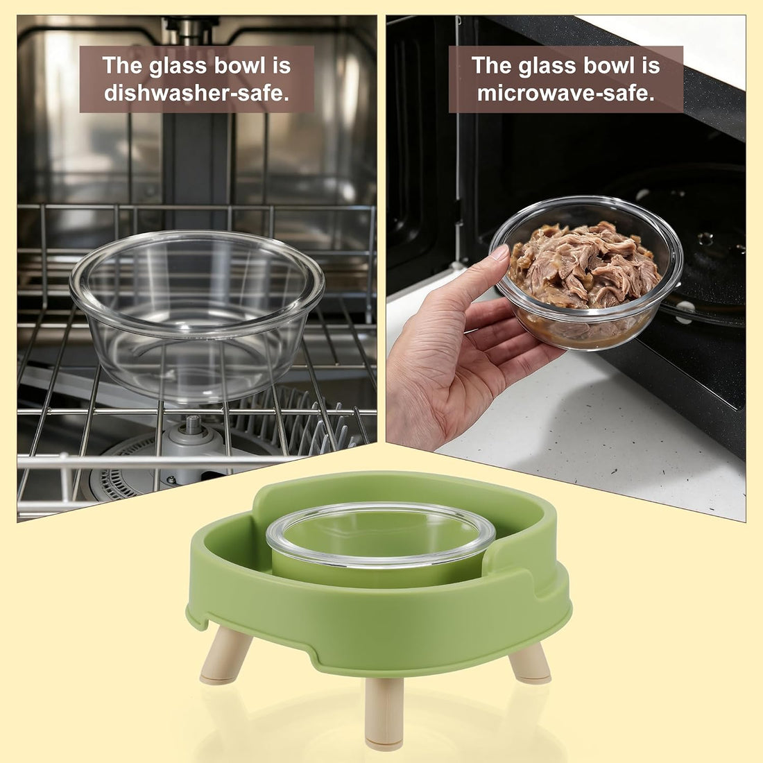 Ant Proof Cat Food Bowl, Non-Slip Elevated Cat Feeding Bowl