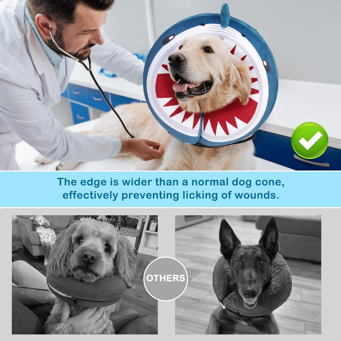 SCENEREAL Dog Cone Alternative After Surgery for Small Medium Large