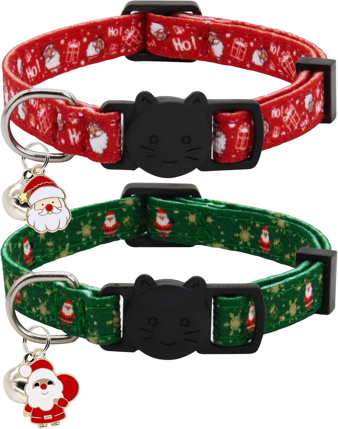 Halloween Cat Collar, Cotton 2 Pack Cat Collar with Bells, Purple